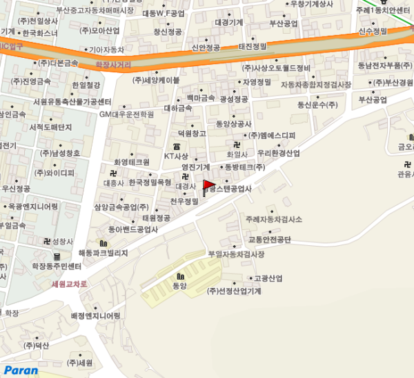 르노삼성자동차사상사업소 약도